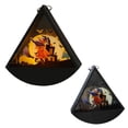 thumbnail image 3 of Cheapark Halloween Portable Night Light With Witch Skeleton Ghost Designs, Battery Operated Flickering LED Handheld Tabletop Lantern, Indoor Holiday Decor Lamp For Halloween Party Home Desktop Gift, 3 of 7