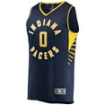 thumbnail image 2 of Men's Fanatics Tyrese Haliburton Navy Indiana Pacers Fast Break Replica Jersey - Icon Edition, 2 of 3