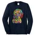 thumbnail image 3 of Dean Russo Sweet Poodle Dog Lover Mens Long Sleeve Shirt, Navy, XX-Large, 3 of 6
