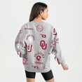 thumbnail image 2 of Women's Gameday Couture Gray Oklahoma Sooners Always on Repeat Fleece Sweatshirt, 2 of 4