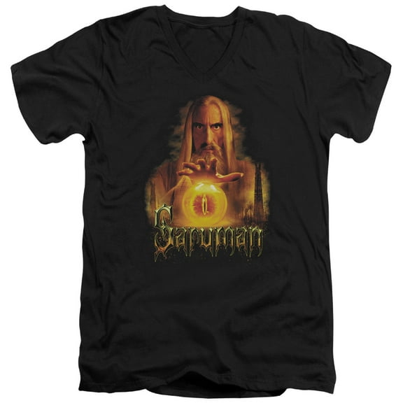 Lord of the Rings Saruman S/S Adult V-Neck Black