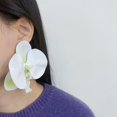 thumbnail image 3 of Boho 3D Flower Dangle Earrings for Women Exaggerated Large Butterfly Orchid Floral Statement Charms Drop Lightweight Elegant Dangling Wedding Birthday Beach Jewelry Gifts, 3 of 9
