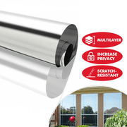 20×157 Silver One-Way Mirror Thermal Insulation Window Film for Home Use, Reflects UV Rays, Protects Privacy