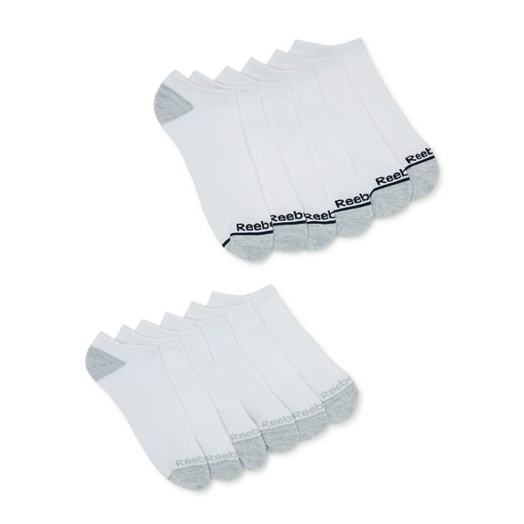 Reebok Men's Essentials Cushion Low Cut Socks, 12-Pack, Sizes 6-12.5