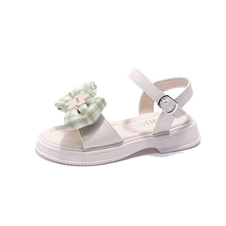 

adviicd Girls Shoes Toddler Sandals Girl Girls White Strappy Summer Sandals Open-Toe Fashion Cute Dress Sandals for Little Big Kids Green 1