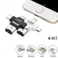 thumbnail image 1 of Lecteur de Carte 4 en 1 Type C Adaptateur Micro Usb Tf Lecteur de Carte Micro Sd pour Android Ipad/iphone 7 Plus 6 S5 S Macbook, 1 of 3