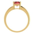 thumbnail image 4 of 1.75 ct Radiant Cut Natural Garnet Solitaire 18K Yellow Gold Womens Engagement Ring, 4 of 5