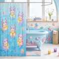 thumbnail image 3 of Manfei Girls Axolotl Shower Curtain 72Wx84L,Ocean Animal Bathroom Shower Curtain, 3 of 5