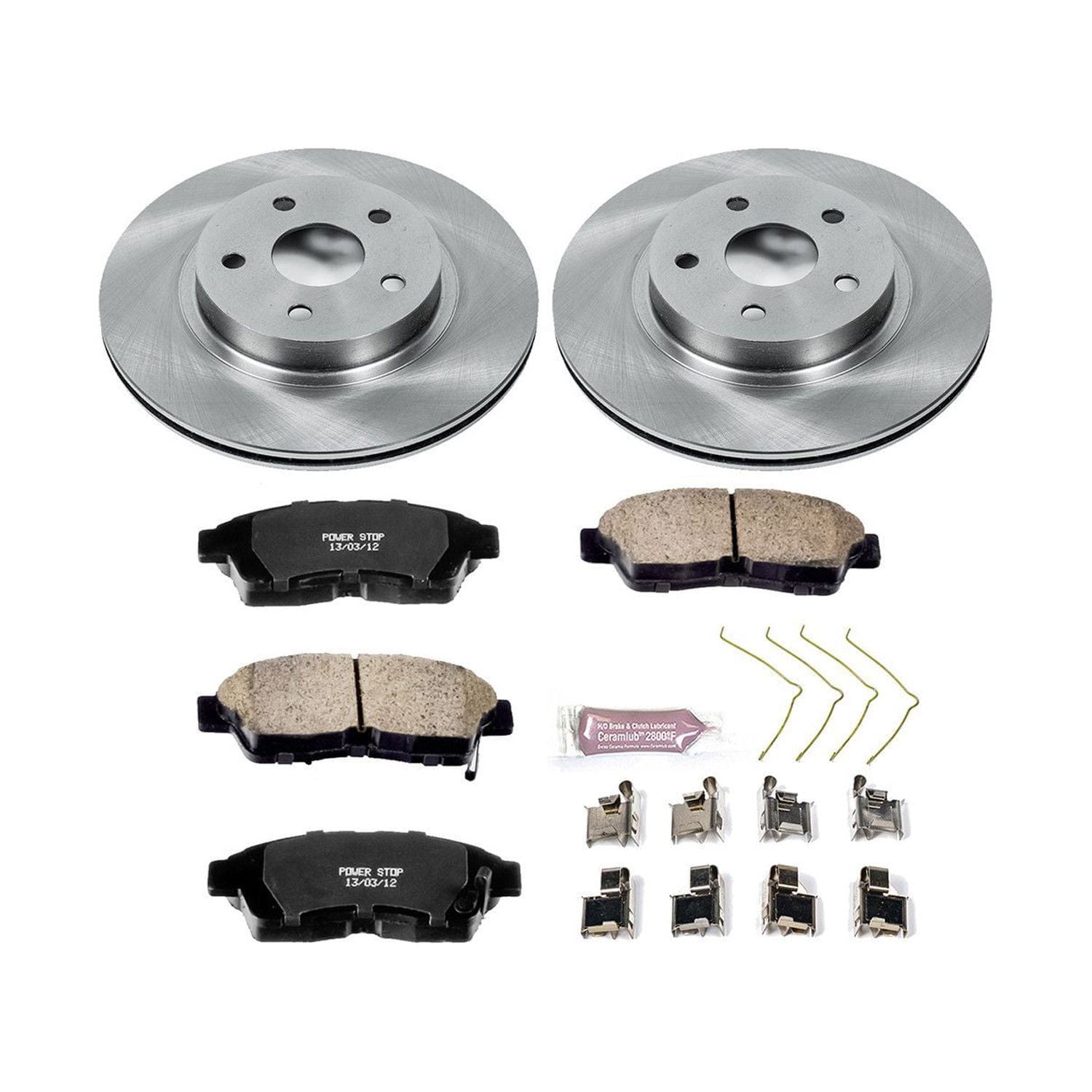 Power Stop Front Stock Replacement Brake Pad and Rotor Kit KOE3163