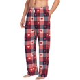 thumbnail image 2 of Balery Heart Plaid print Men's Pajama Pants,Ultra Lightweight Pjs,Lounge Pant-Medium, 2 of 9