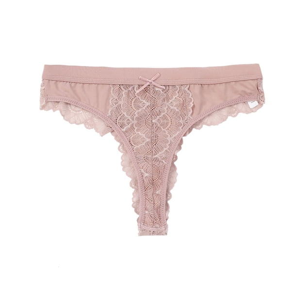 Gibobby Calzones de encaje para mujer Calzoncillos de realce de cadera con encaje de ancha para mujer(Rosa,M)