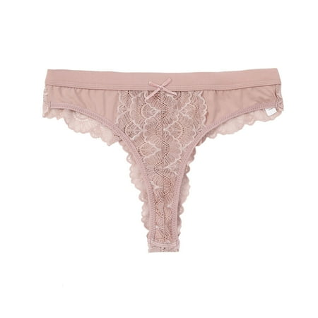 

Aayomet Underwear Women Women Lace Wide Brim G String Trouser Hollow Lifting Underpants Pink XL