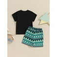 thumbnail image 5 of vera natura Kids Boys Shorts Set, Short Sleeve T-shirt with African Style Shorts Toddler Set Summer Outfit, 5 of 9