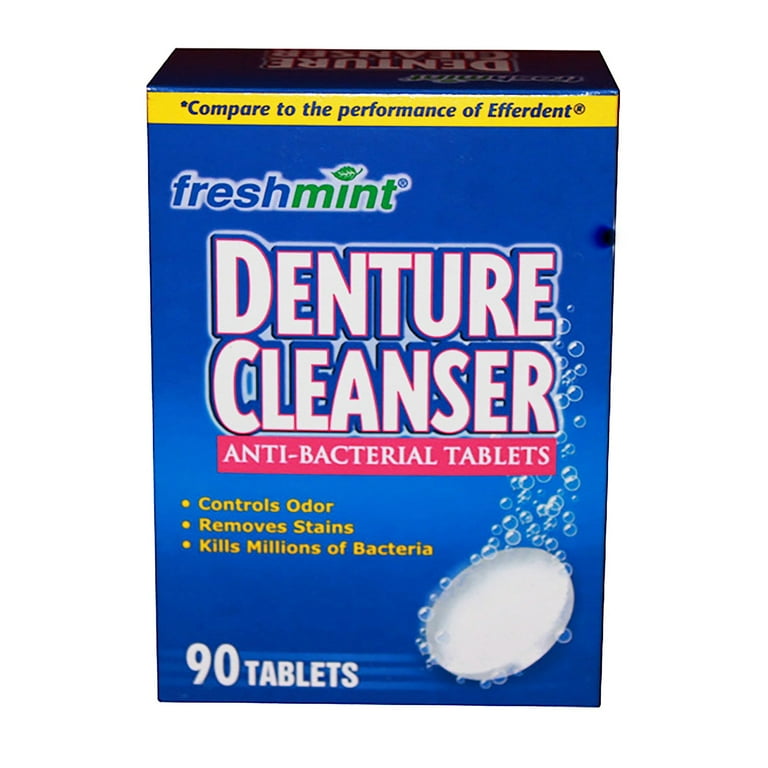 Freshmint Denture Cleaner Mint Flavor Tablet DENT90 (90 Ct) HSA