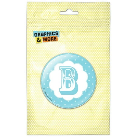 

Letter B Initial Flower Blue Refrigerator Button Magnet