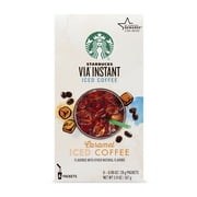 Starbucks VIA Instant Coffee Flavored Packets — Caramel Iced — 100% Arabica — 1 box (6 packets)