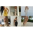 thumbnail image 4 of Womens Sexy Knitted Cut Out Spaghetti Strap Long Dresses Halter Neck Backless Maxi Dress Club Party Y2K Streetwear, 4 of 4