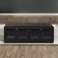 thumbnail image 2 of Furniture of America Ulan Wood Coffee Table with Casters in Weathered Black, 2 of 3