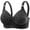 #247-Black, variant on Women's Wireless Push-Up Middle Button Nursing Breathable Stretchable Everyday Bra - Comfortable & Functional
