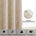 thumbnail image 7 of JIUZHEN Ombre Blackout Curtains for Living Room - Gradient Energy Saving Grommet Top Thermal Insulated Room Darkening Window Drapes for Bedroom, 2 Panels, 52 x 96 Inches Long, Taupe, 7 of 7