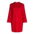 thumbnail image 5 of Free Assembly Women’s and Women's Plus Cozy Yarn Mini Sweater Dress with Bell Sleeves, Sizes XS-4X, 5 of 5