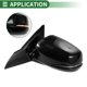 thumbnail image 3 of Reemplazo del espejo lateral izquierdo de Unique Bargains, ensamblaje del espejo retrovisor para Honda Accord 2013 2014 2015 2016 2017, negro brillante, ajuste de espejo eléctrico, 3 of 7