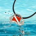thumbnail image 2 of Shark Jaw Necklace- Shark Tooth Gifts, Shark Tooth Necklace, Gifts for Shark Lovers, Scuba Diving Jewelry, Shark Tooth Charm with Dive Flag, 2 of 8