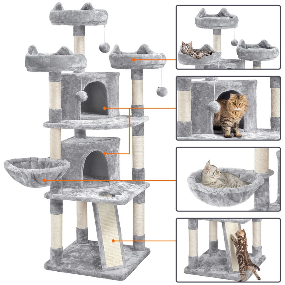 Renwick 69" Multilevel Cat Tree Tower, Light Gray