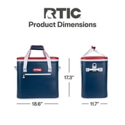 RTIC 50-Can, 36 Qt, Ultra-Tough Soft Cooler, Leakproof, Waterproof, Patriot