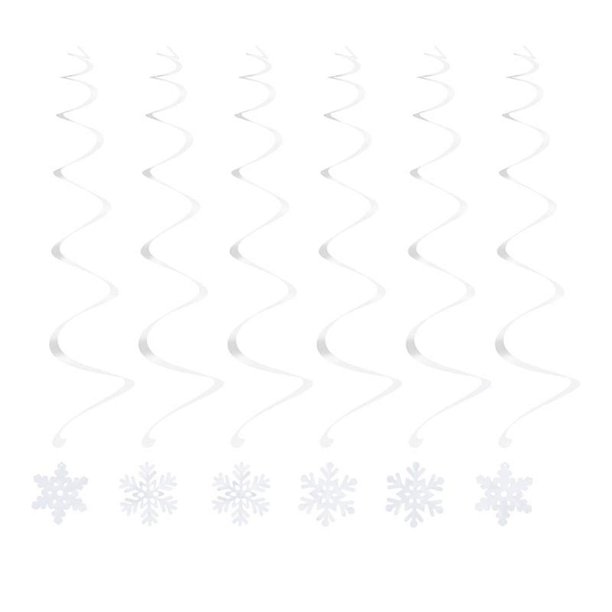 12 piezas remolino colgante de copo de nieve
