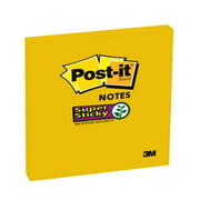 Post-it Super Sticky Notes, 3" x 3", Electric Yellow, 1 Pad