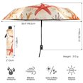 thumbnail image 3 of FORMRS Travel Umbrella Folding Auto Open Close Windproof Rain UV Protection, Orange Starfish, 3 of 8