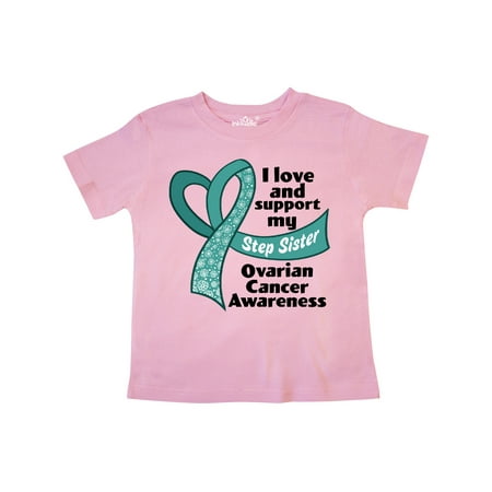 

Inktastic Ovarian Cancer Awareness I Love and Support My Step Sister Gift Toddler Boy or Toddler Girl T-Shirt