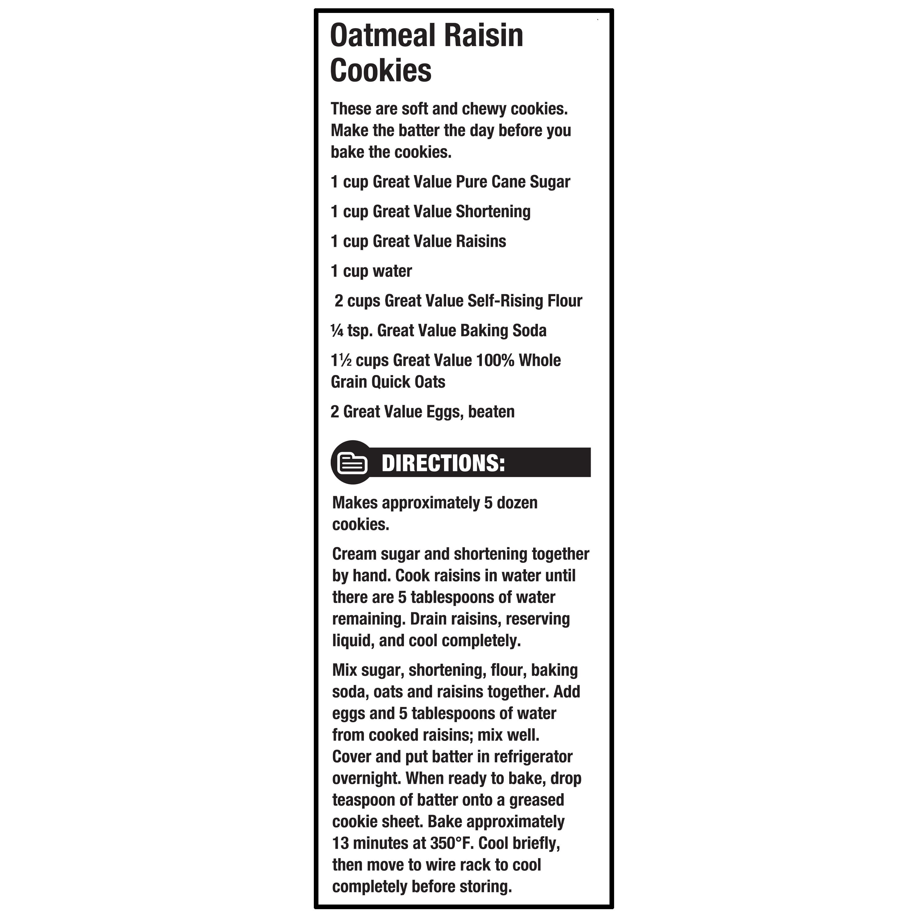 Great Value Sun-Dried Raisins Carton, 12 oz (340g)