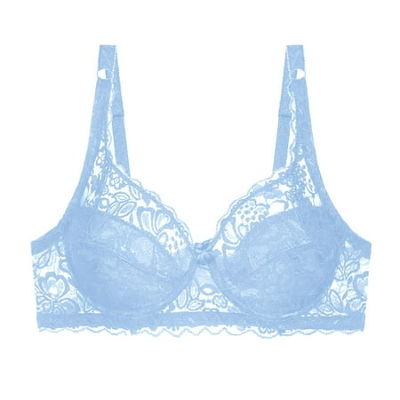 Audhol Lace Bralette Push Up Bra Light Blue 80C