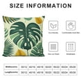 thumbnail image 5 of JRXY Tropical Leaves Throw Pillow Covers Green Palm Decorative Square Cushion Case for Home Sofa Couch Bedroom White, 5 of 5