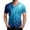 Blue, variant on Men's V-Neck Short Sleeve T-Shirt with Gradient Effect - Soft Blend Color Design for Casual Hangouts, Beach Trips and Fashion-Forward Daily Wear,Blue L