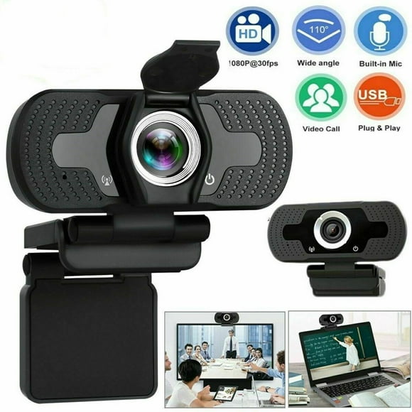 2021 Newest Webcam with Microphone 1080P USB Computer Camera Full HD Widescreen Web Camera for Desktop PC Laptop Mac Zoom Skype Google Meeting Video Calling Conference Teaching Business G