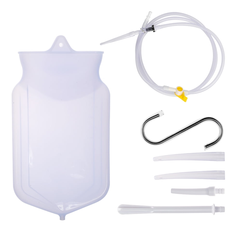 Irfora Enema Bag Reusable Silica Gel Coffee Water Colon Cleansing Enteroclysm Detoxified Bowel