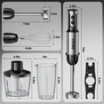 thumbnail image 2 of Immersion Blender Handheld Hand Blenders, 20 Speed & Turbo Mode Hand Held Blender, Heaviest Duty Copper Motor, Stainless Steel Blades, Milk Frother W, 2 of 9
