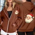 thumbnail image 2 of HGIEYS Womens Zip Up Hoodies 2026 Casual Long Sleeve Zipper Sweatshirts Fall Winter Comfy Track Jackets with Pockets, 2 of 8