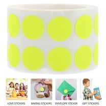 Soimiss Fluorescent Yellow Dot Stickers Self Adhesive Round Decorative Label Tags