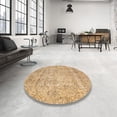thumbnail image 3 of Ahgly Company Indoor Round Abstract Bronze Brown Abstract Area Rugs, 8' Round, 3 of 6