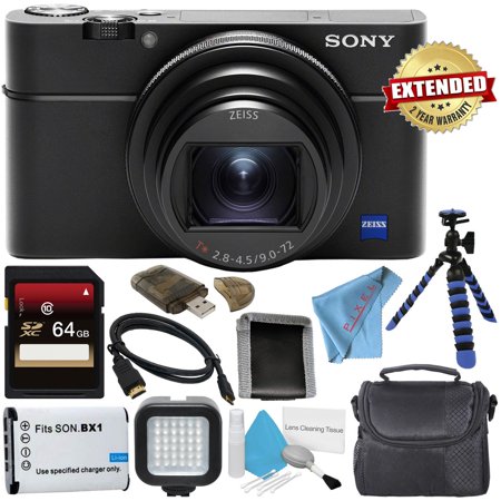 Sony Cyber-Shot Premium Compact DSC-RX100 VI + 64GB SDxC + 2 Year Extended Warranty Digital Camera (Sony Rx100 Best Price)