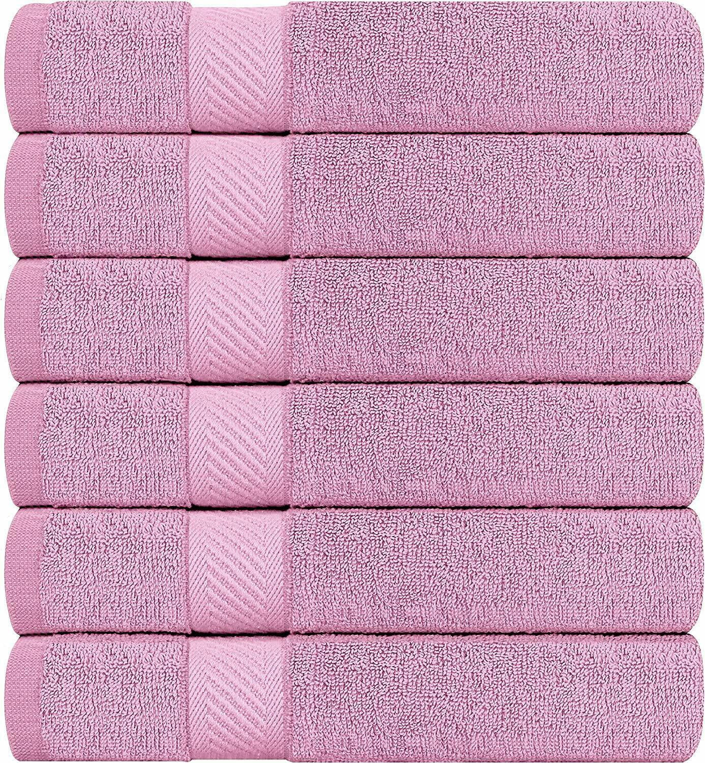 Pack 6 Cotton Bath Towels 22x44 Inch Super Absorbent  For Pool Spa