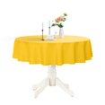 thumbnail image 1 of Romanstile Round Nappe Imperméable Résistant aux Taches Lavable Nappes Polyester Housses de Table Sans Rides pour la Cuisine Dîner Fête Mariage Intérieur et Extérieur - Yellow, 108 Inch, 1 of 5