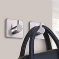 thumbnail image 5 of Ganchos adhesivos de 5 uds., ganchos de pared resistentes, ganchos impermeables de acero inoxidable para colgar abrigos, sombreros, toalleros, soporte de pared, 5 of 5