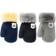 thumbnail image 1 of pares de guantes para niños y niñas, manoplas con forro polar de invierno para niños, guantes de punto gruesos y cálidos con cordón, 1 of 7