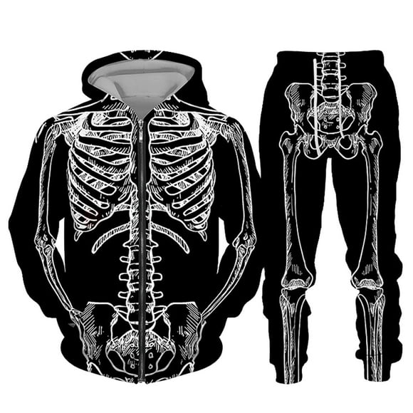 Ediodpoh Men's Suits Mens Casual Print Two Piece Mens Sweater Set Drawstring Pocket Pants Set Swimsuit for Women White M