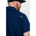 thumbnail image 5 of Hawx Work Gear Men's Navy Solid Yarn Dye Two Pocket Short Sleeve Work Shirt Tall - HSP19W1-NVY-TLL X- Tall, 5 of 6